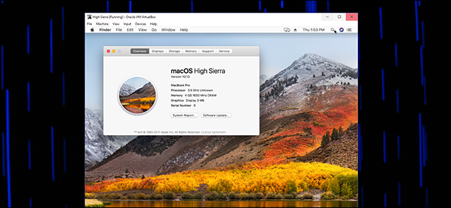 mac osx hight sierra for virtual box